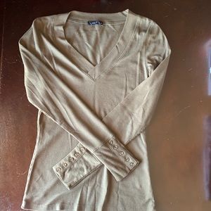 Olive Green waffle knit long sleeve shirt size M